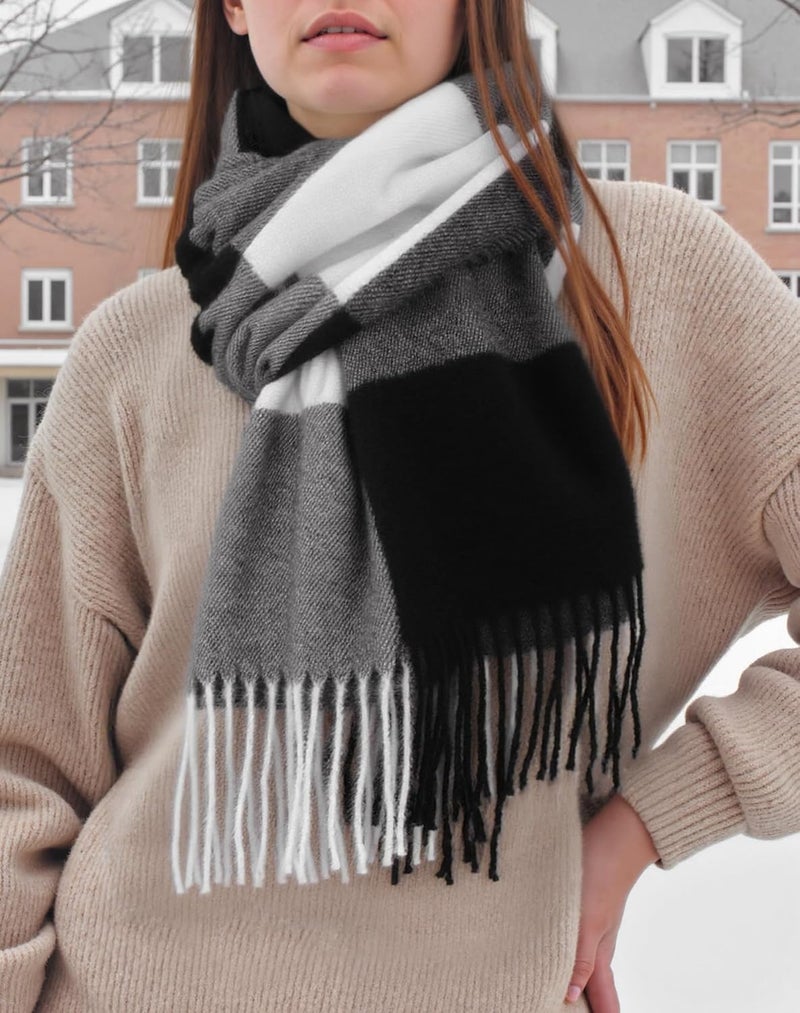 BLATIAL Store Womens Scarf Winter Blanket Large Scarves Thick Soft Warm Plaid Chunky Scarfs - Image 4